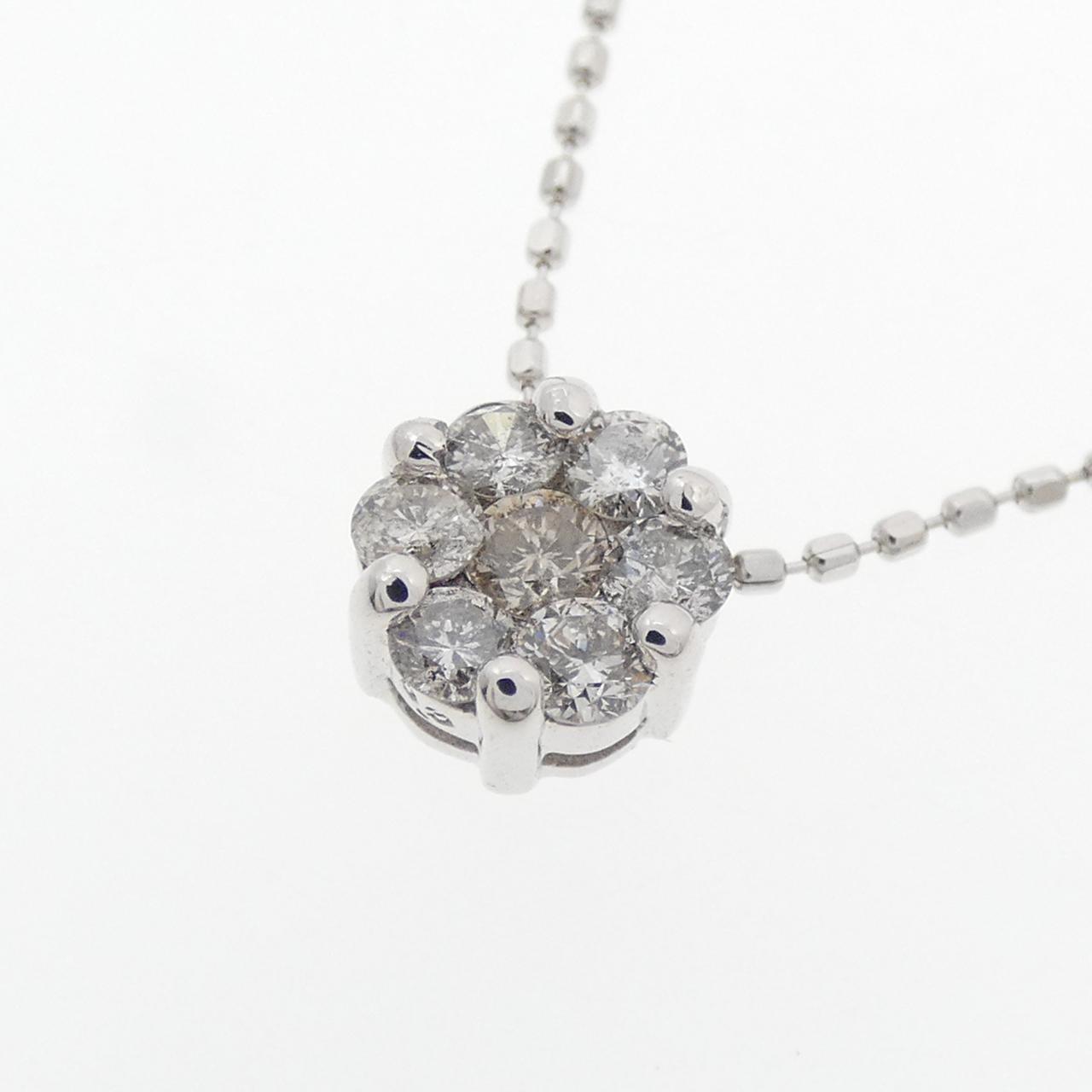 K18WG ダイヤモンド ネックレス 0.3CT
