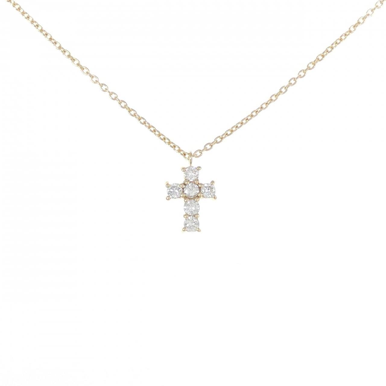ヴァンドーム クロス ダイヤモンド ネックレス 0.18CT