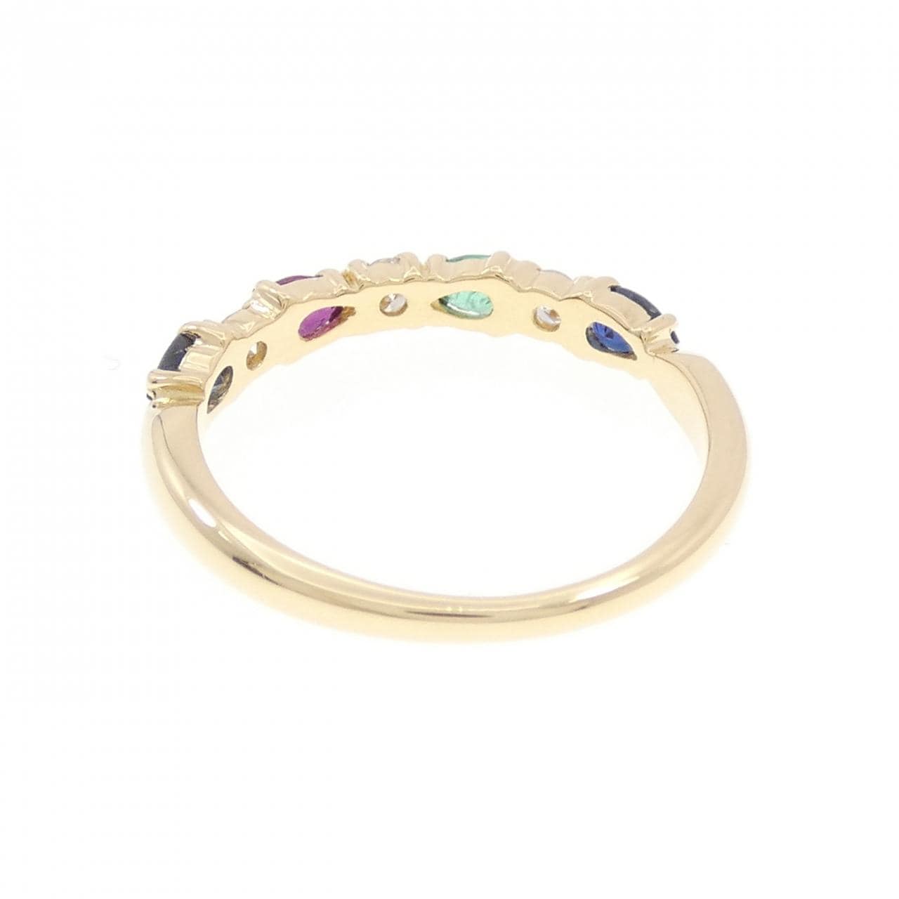 750YG カラーストーン リング