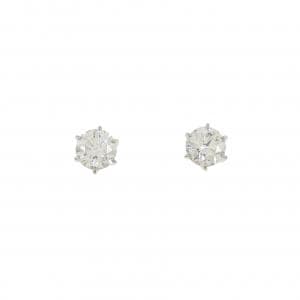 ダイヤモンドピアス 片耳　鑑定書付き ダイヤモンド ピアス 片耳用 3.131ct F I2 GOOD プラチナ 中央
