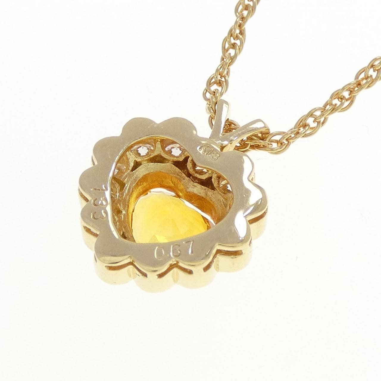 K18YG ハート サファイヤ ネックレス 1.33CT