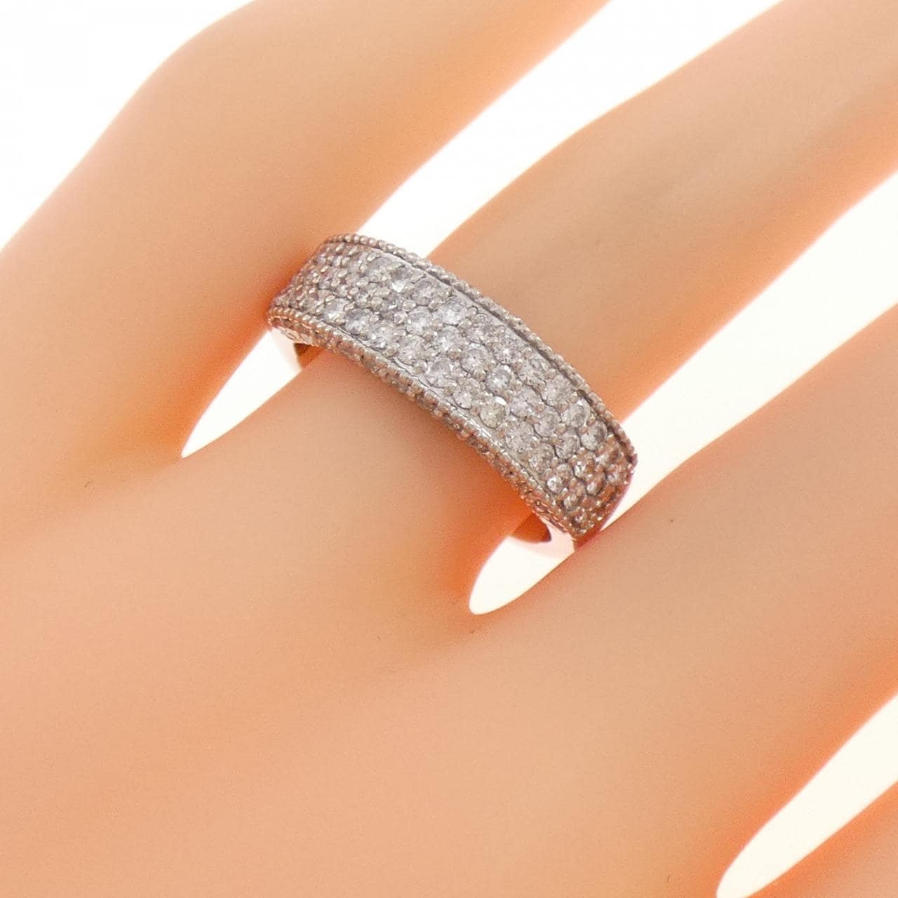 PT900 パヴェ ダイヤモンド リング 1.00CT