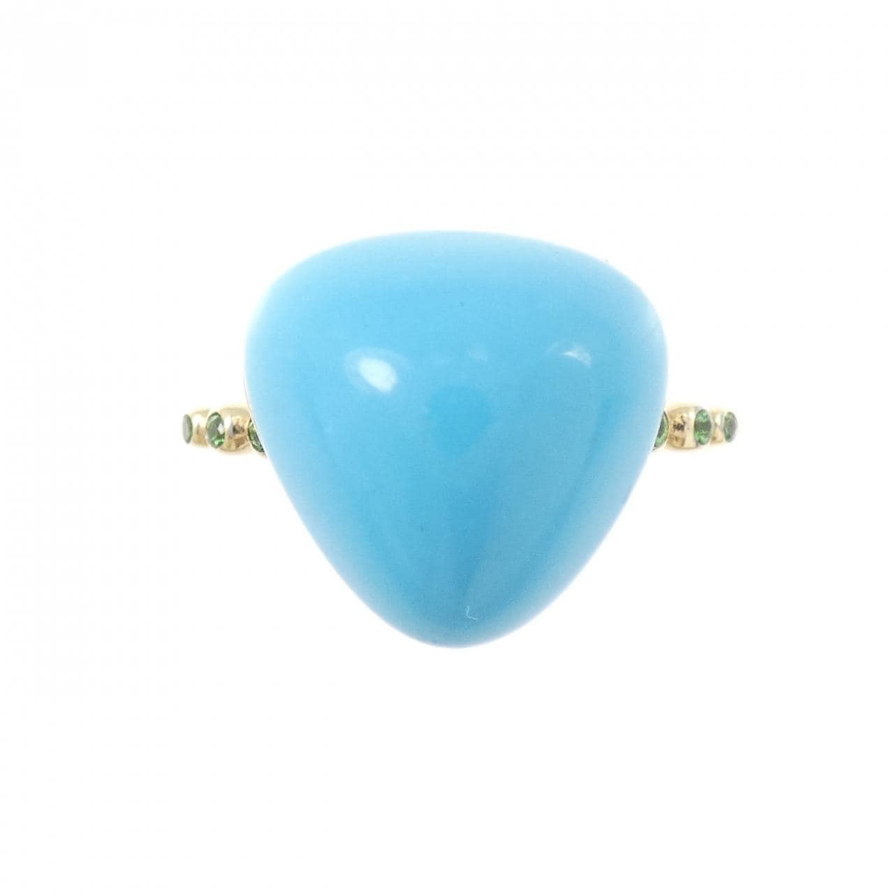 750YG/750BG 模造石 リング 5.68CT