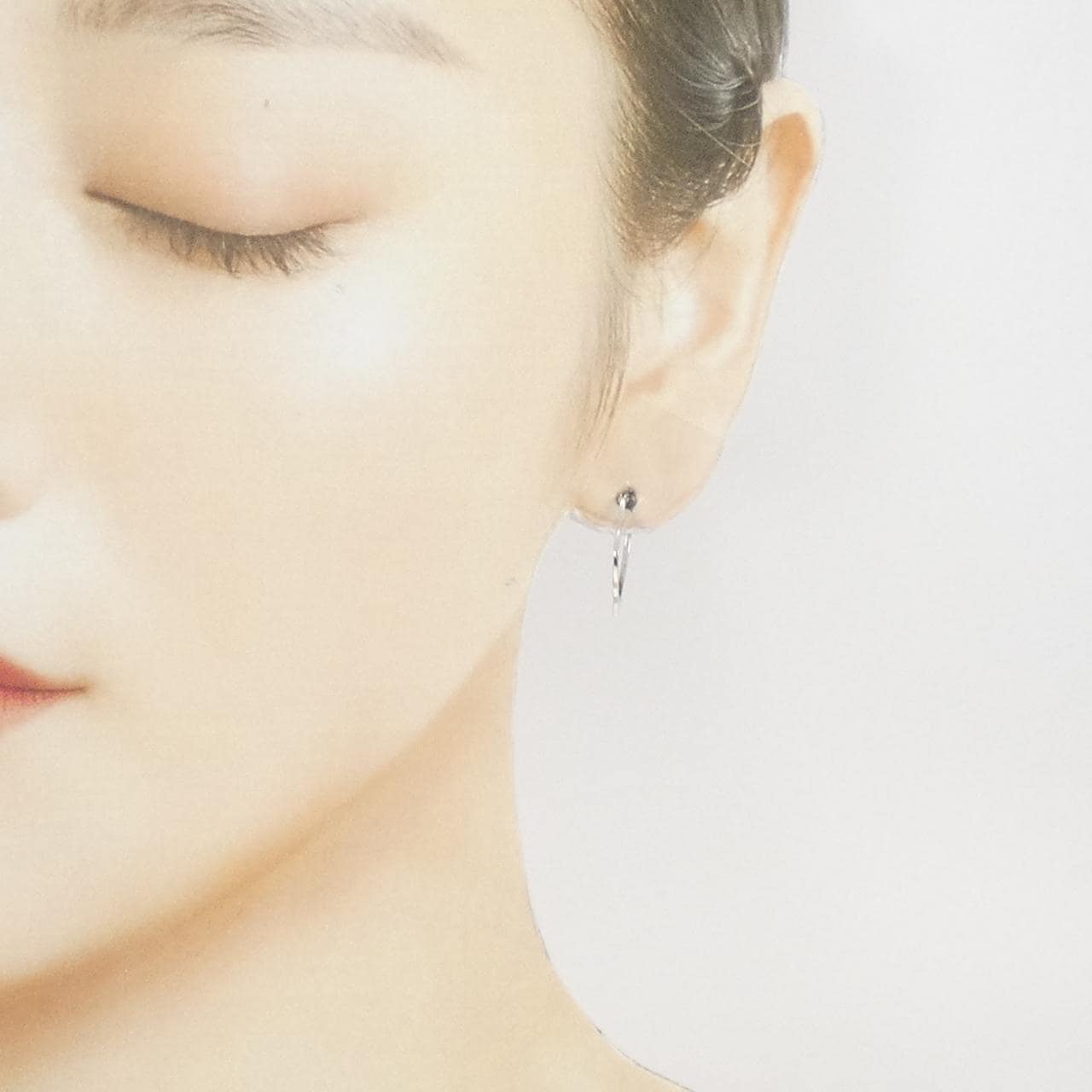 K14WG ハート ピアス