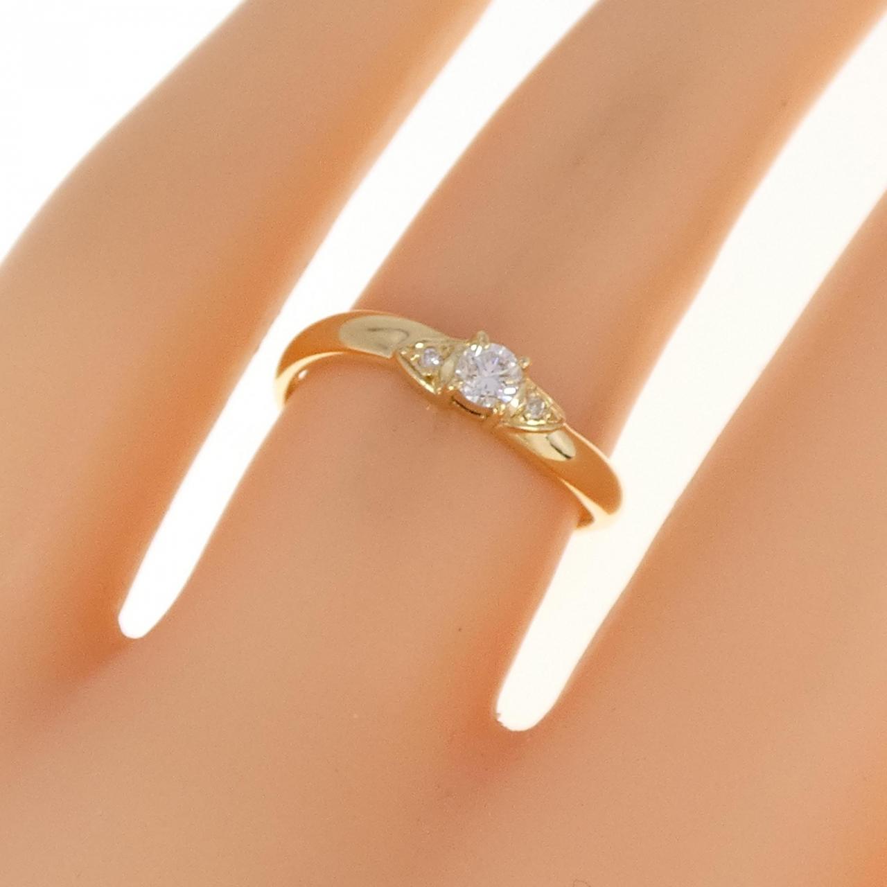 K18YG ダイヤモンド リング 0.12CT