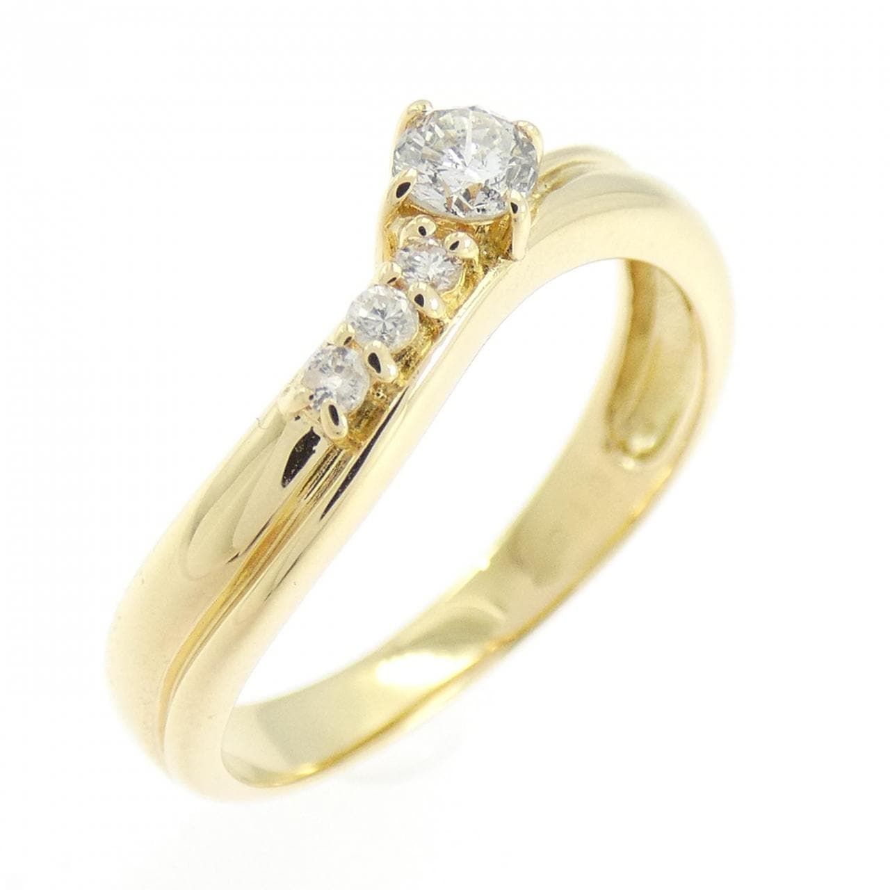 K18YG ダイヤモンド リング 0.15CT