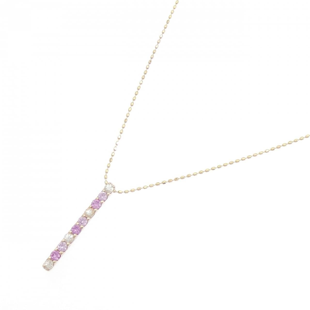 K18PG サファイヤ ネックレス 0.38CT
