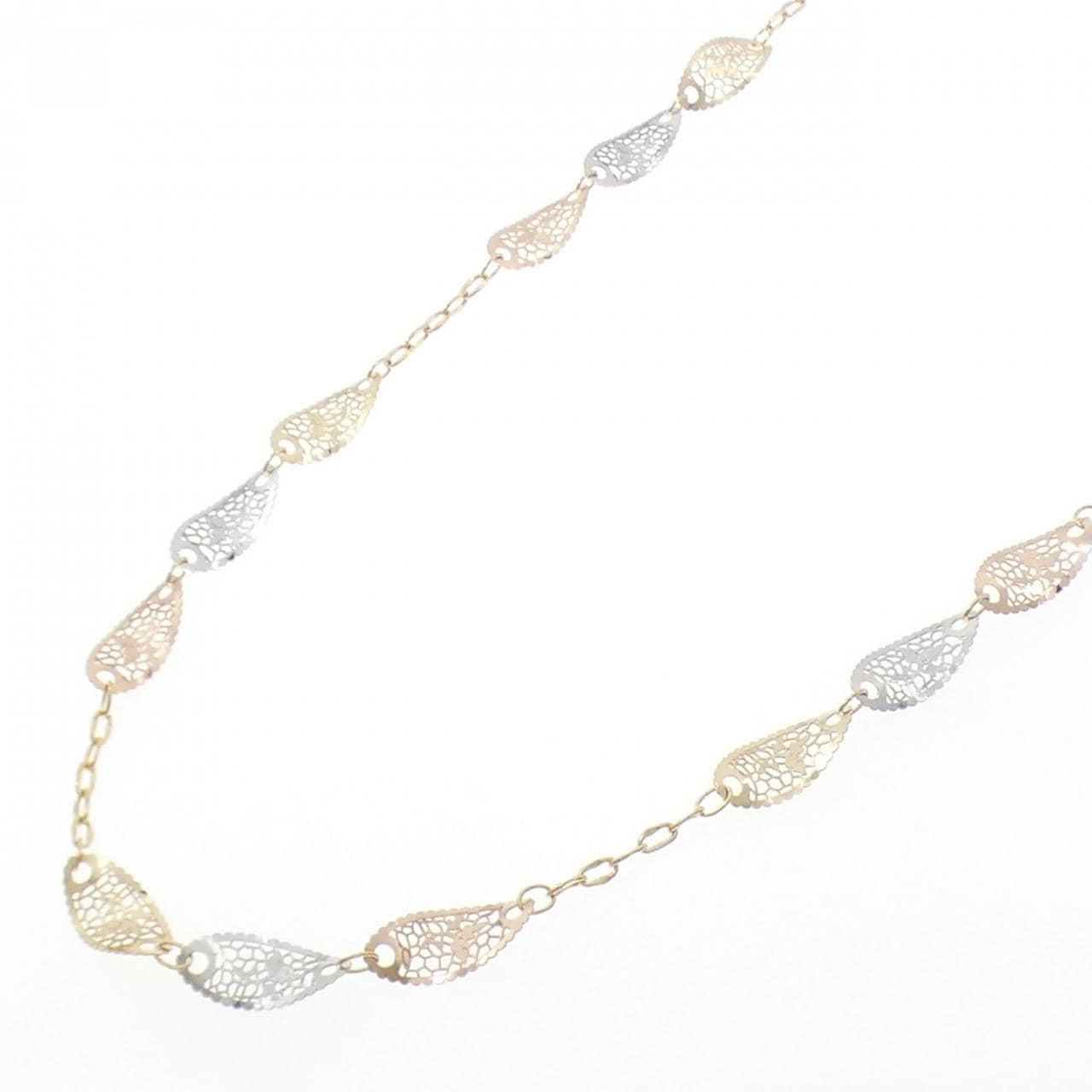 NEONERO K18スリーカラー ネックレス