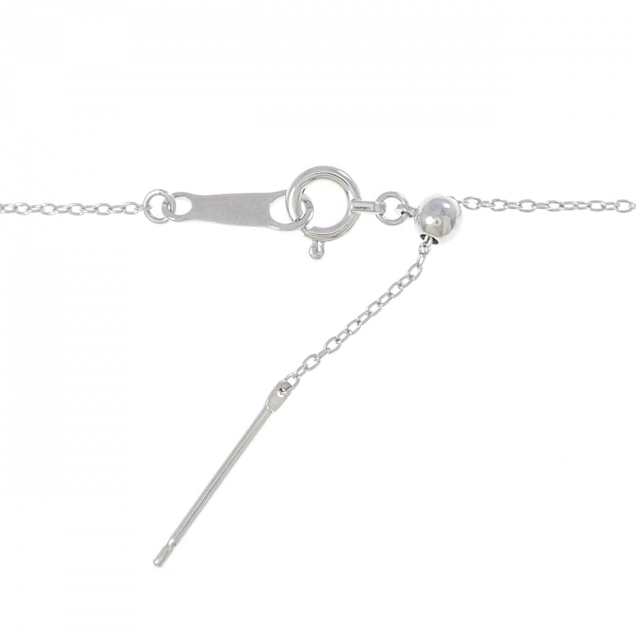 K18WG/K18PG フラワー ダイヤモンド ネックレス 0.02CT