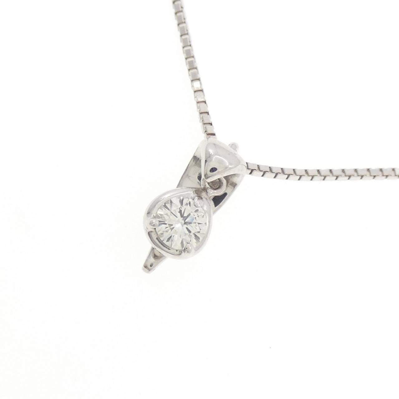 K18WG ダイヤモンド ネックレス 0.15CT