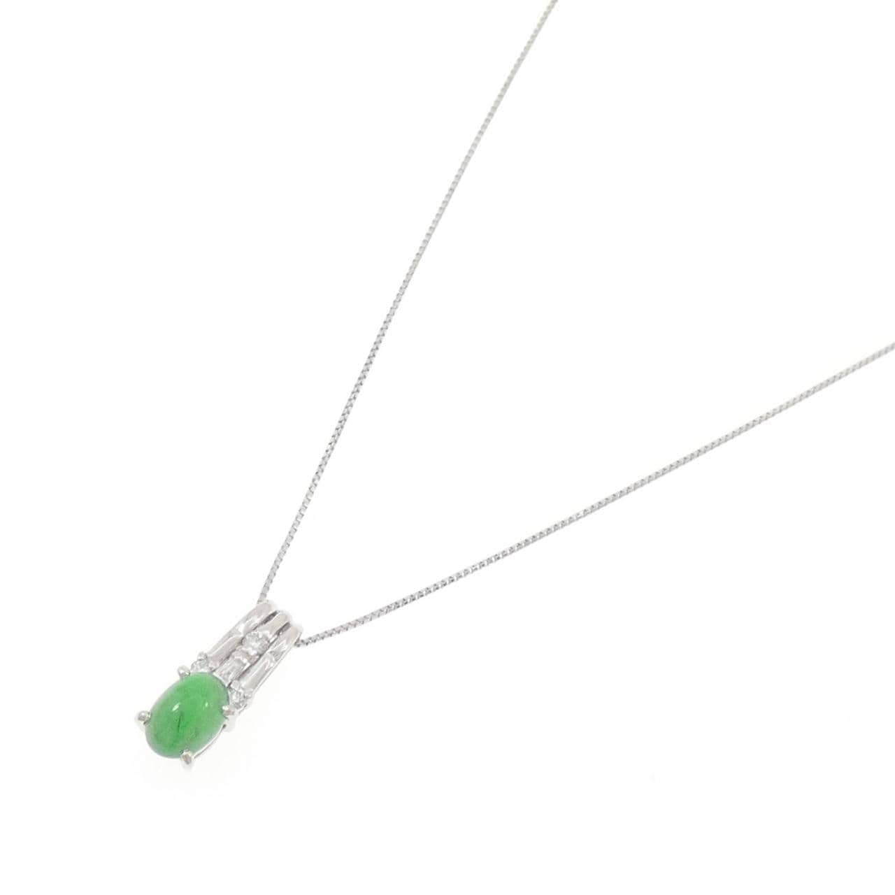 PT900/PT850 ヒスイ ネックレス 0.90CT