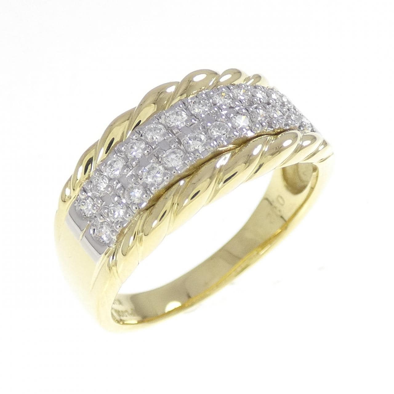 K18YG/PT900 ダイヤモンド リング 0.32CT