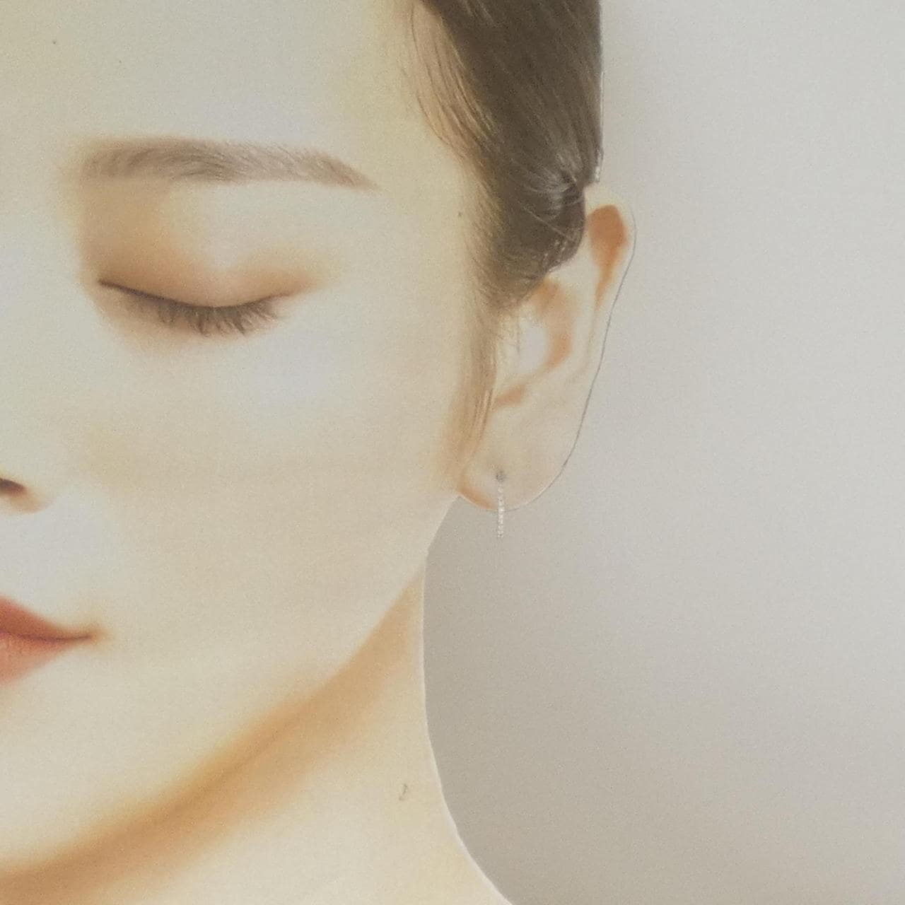 K18WG/K14WG ダイヤモンド ピアス 0.24CT