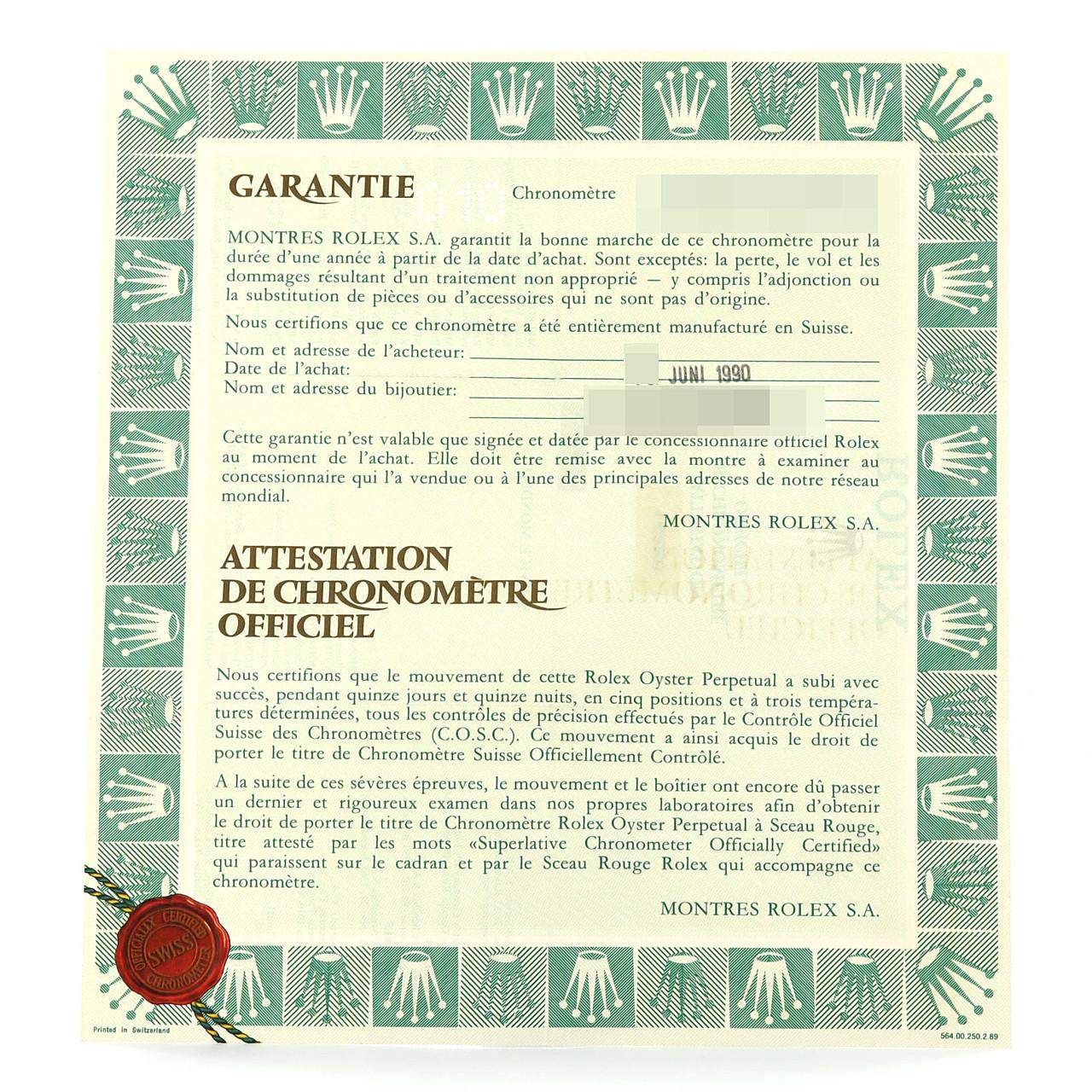 ロレックス デイトジャスト 16220･5 SS 自動巻 L番