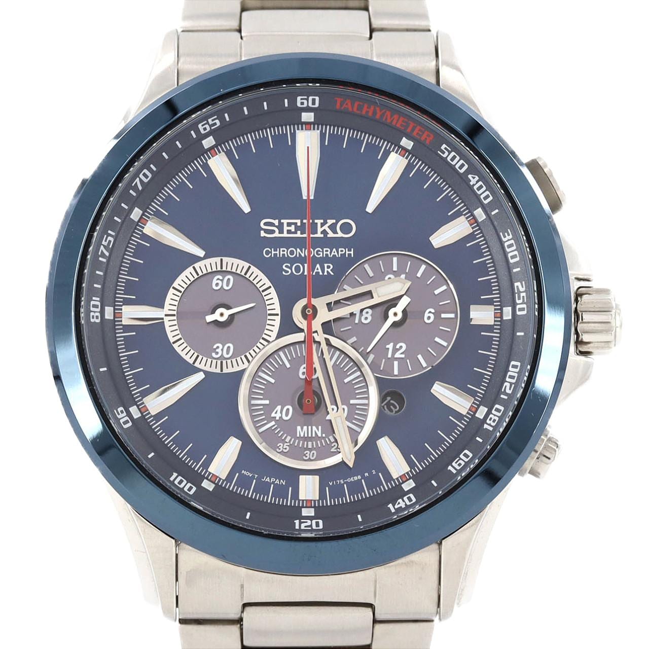 セイコー クロノグラフ V175-0DM0/SSC495P1 SS ソーラークォーツ