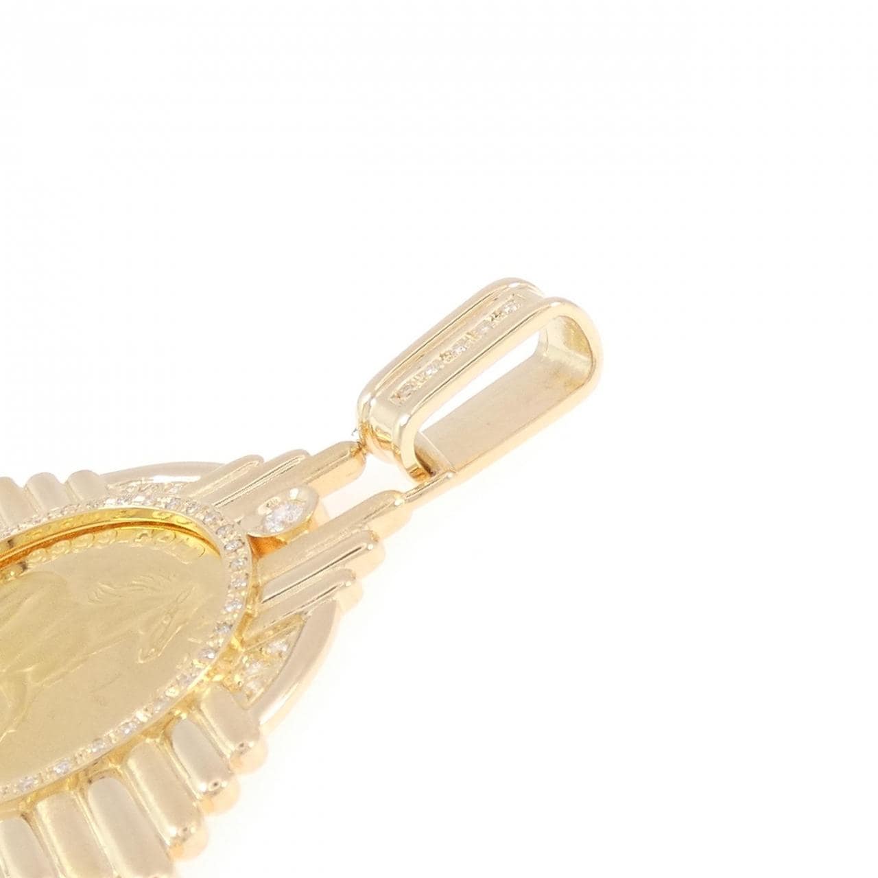 K18YG(枠) ダイヤモンド コイン 0.65CT