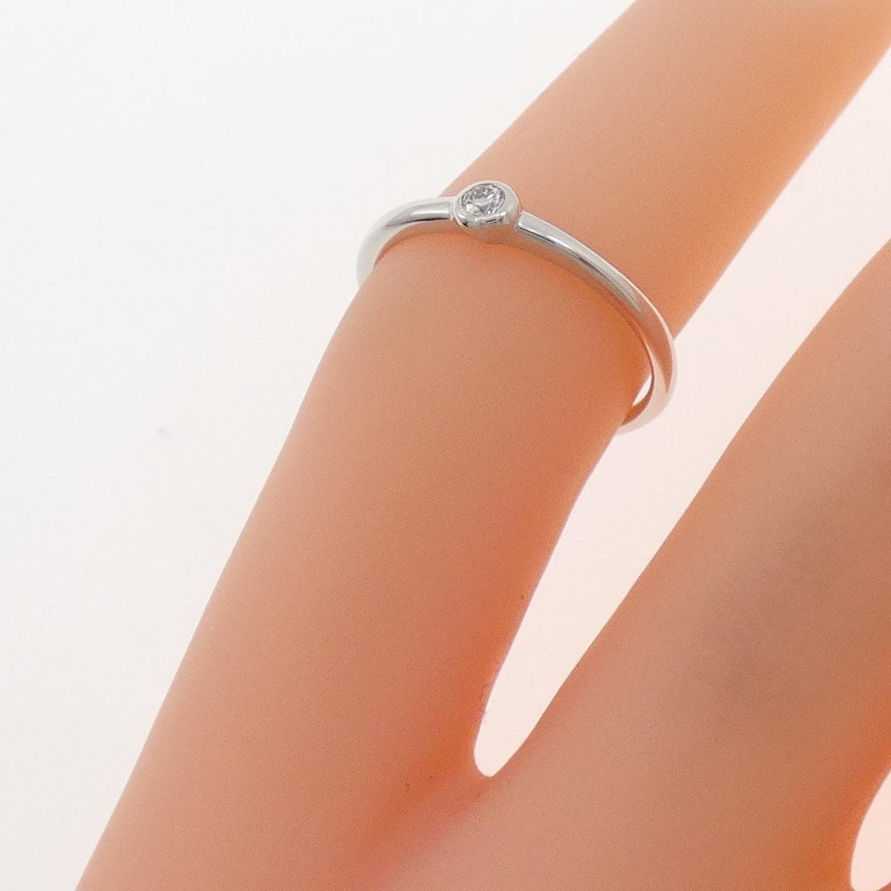 K10WG ダイヤモンド ピンキー リング 0.029CT