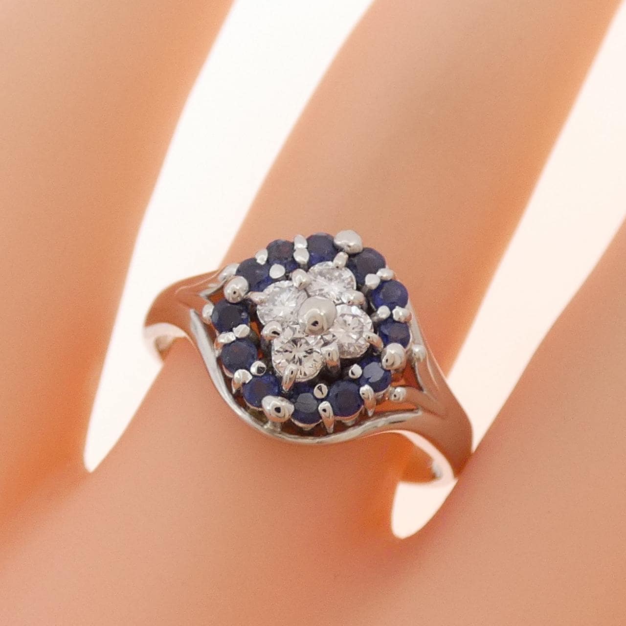 PT900 サファイヤ リング 0.33CT