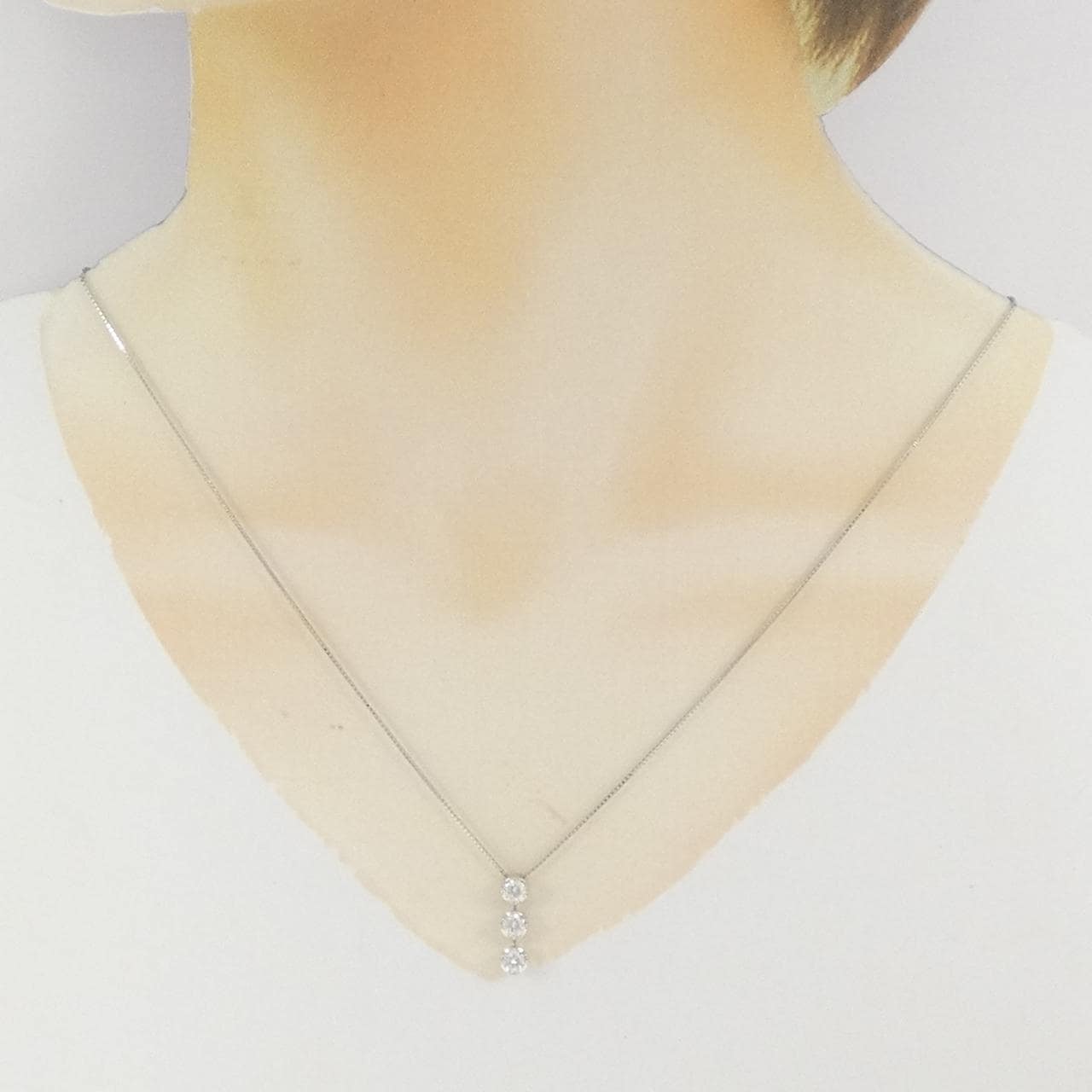 【新品】PT900/PT850 ダイヤモンド ネックレス 0.527CT F SI1 EXT