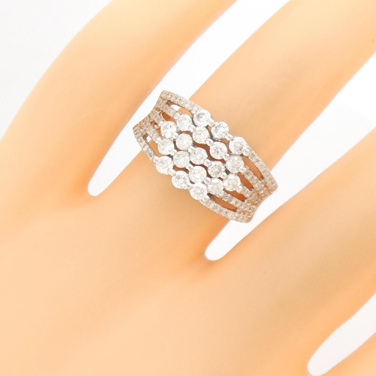 K18WG ダイヤモンド リング 1.00CT