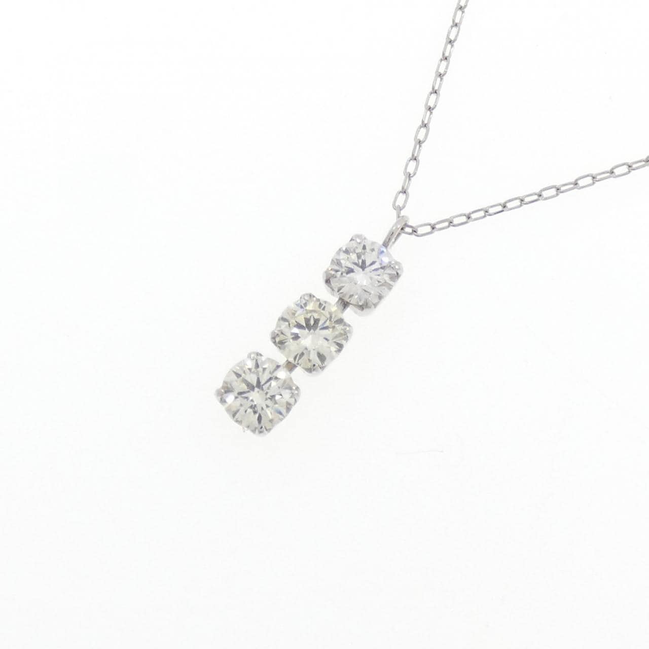 PT850 スリーストーン ダイヤモンド ネックレス 0.50CT