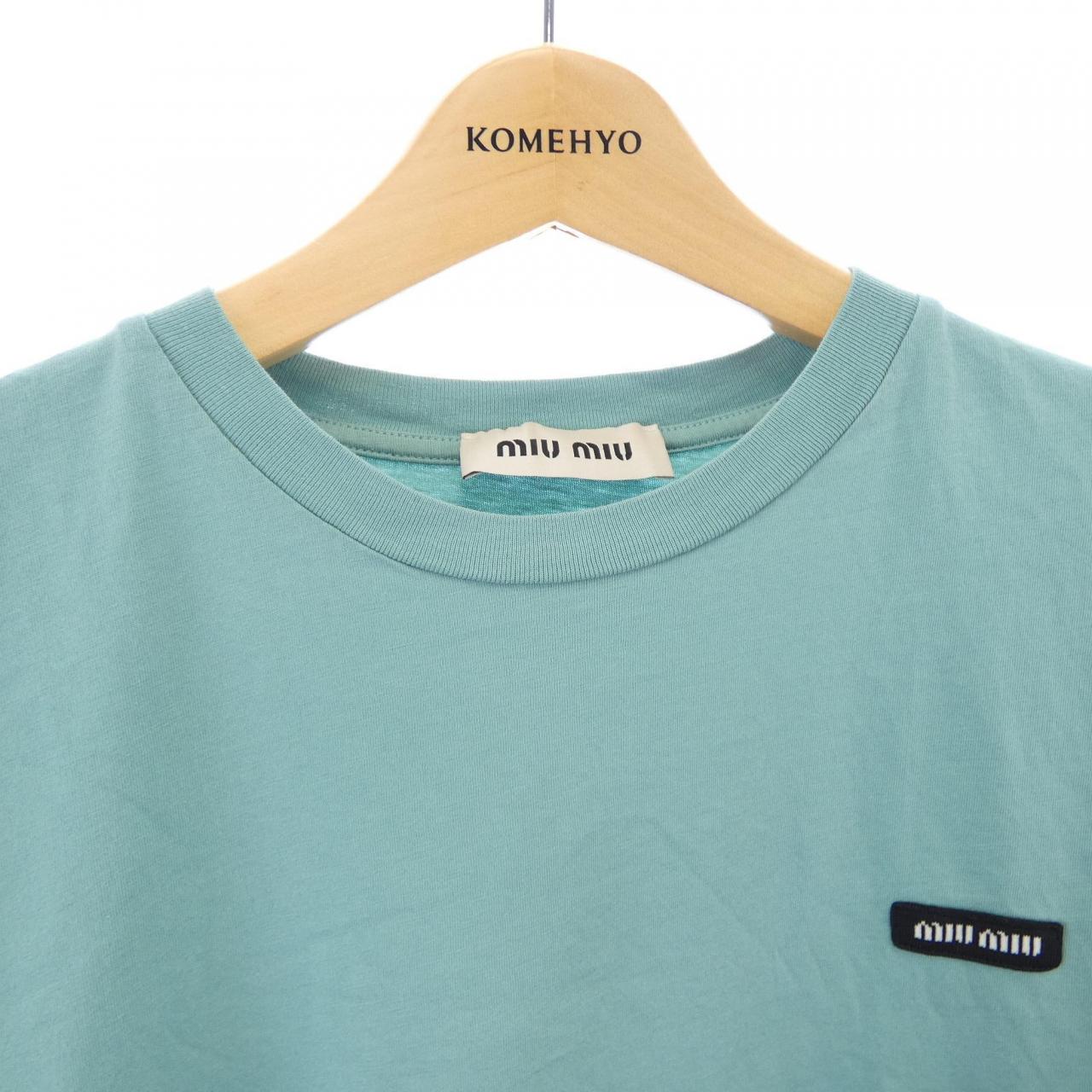 ミュウミュウ MIU MIU MIU MIUロゴ MJE15 SOOO 137E. Tシャツ