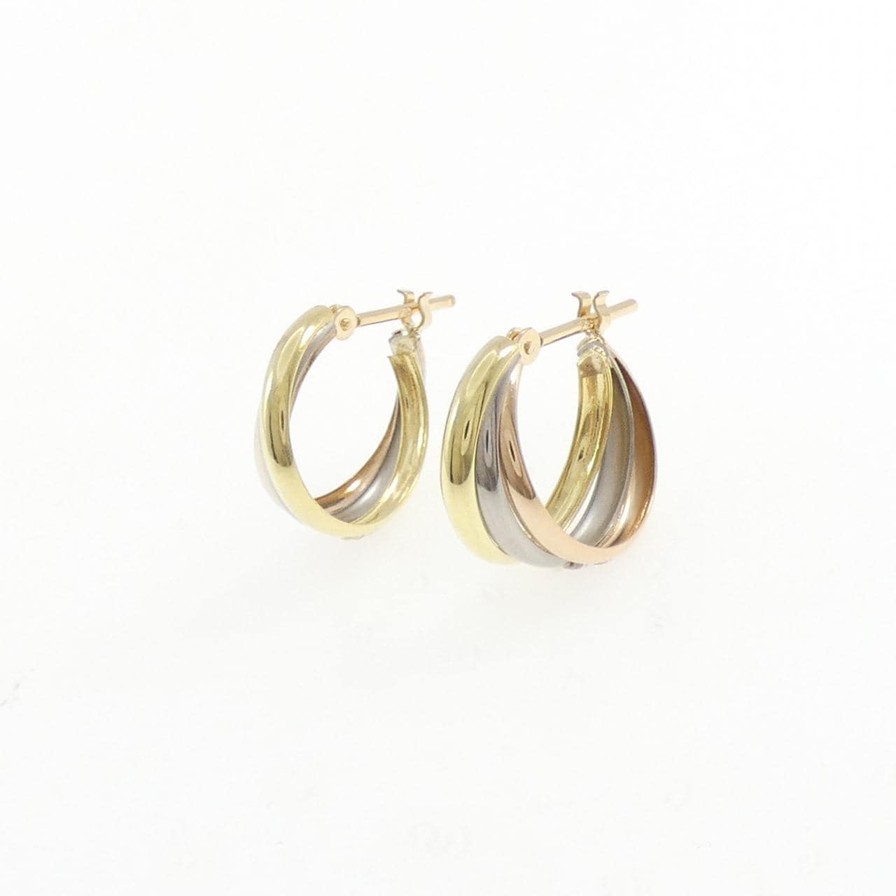 K18スリーカラー ピアス