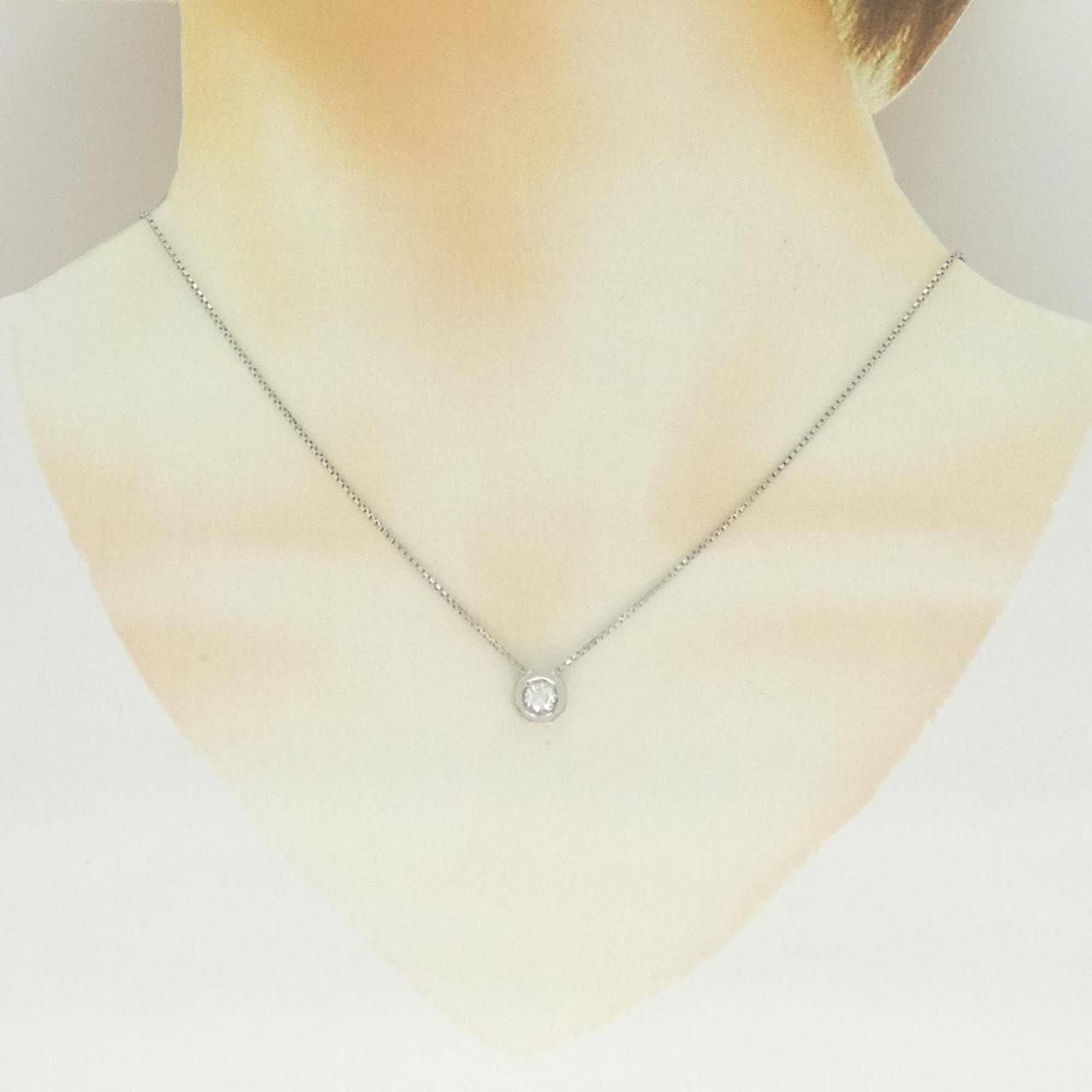 PT900/PT850 ダイヤモンド ネックレス 0.33CT
