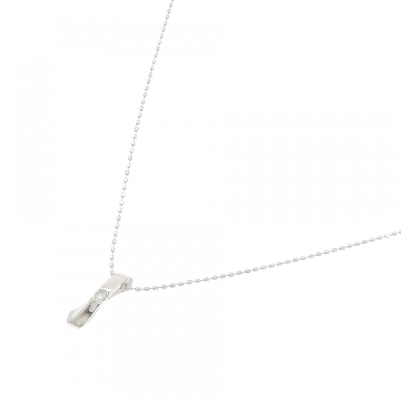 K18WG ダイヤモンド ネックレス 0.03CT
