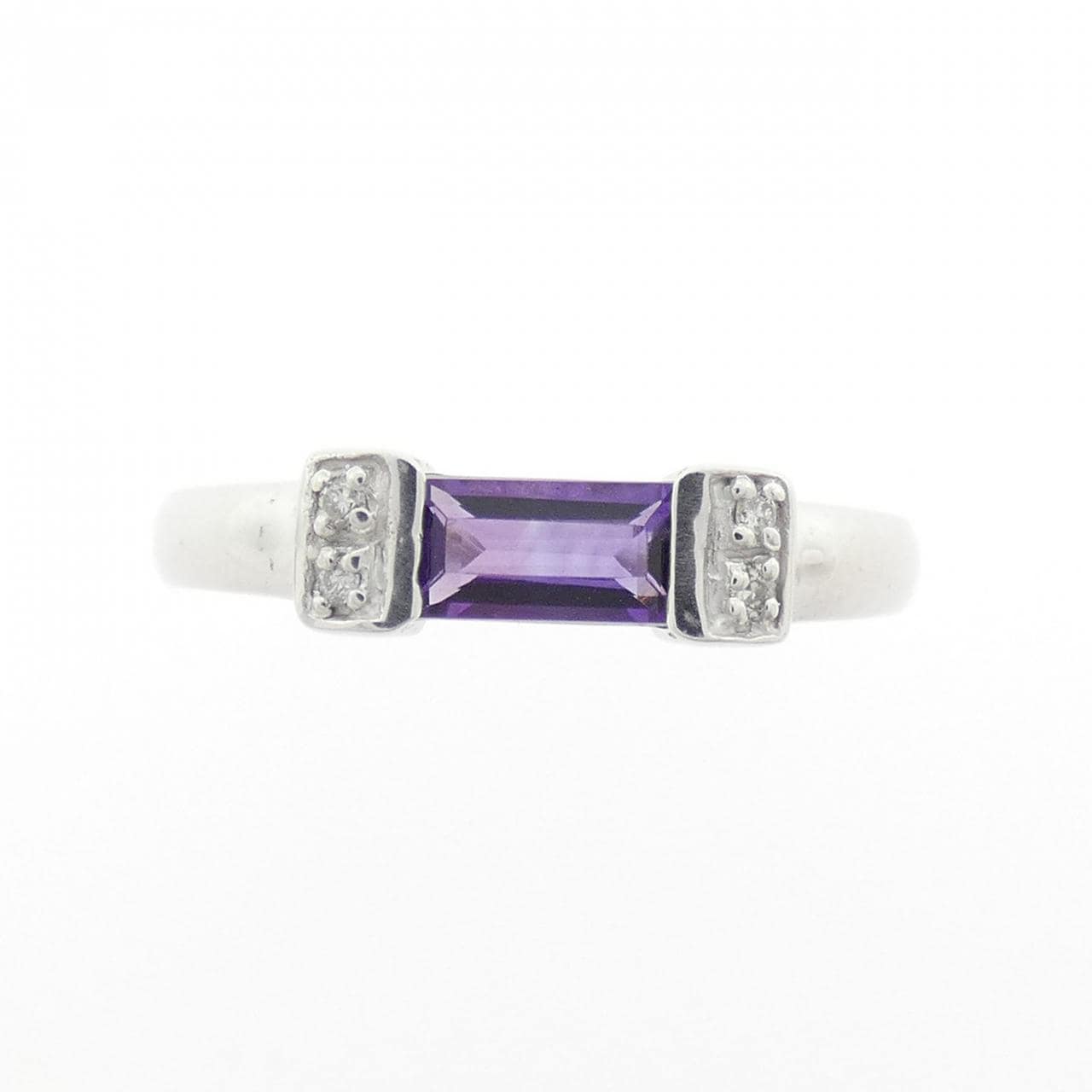 K18WG amethyst ring