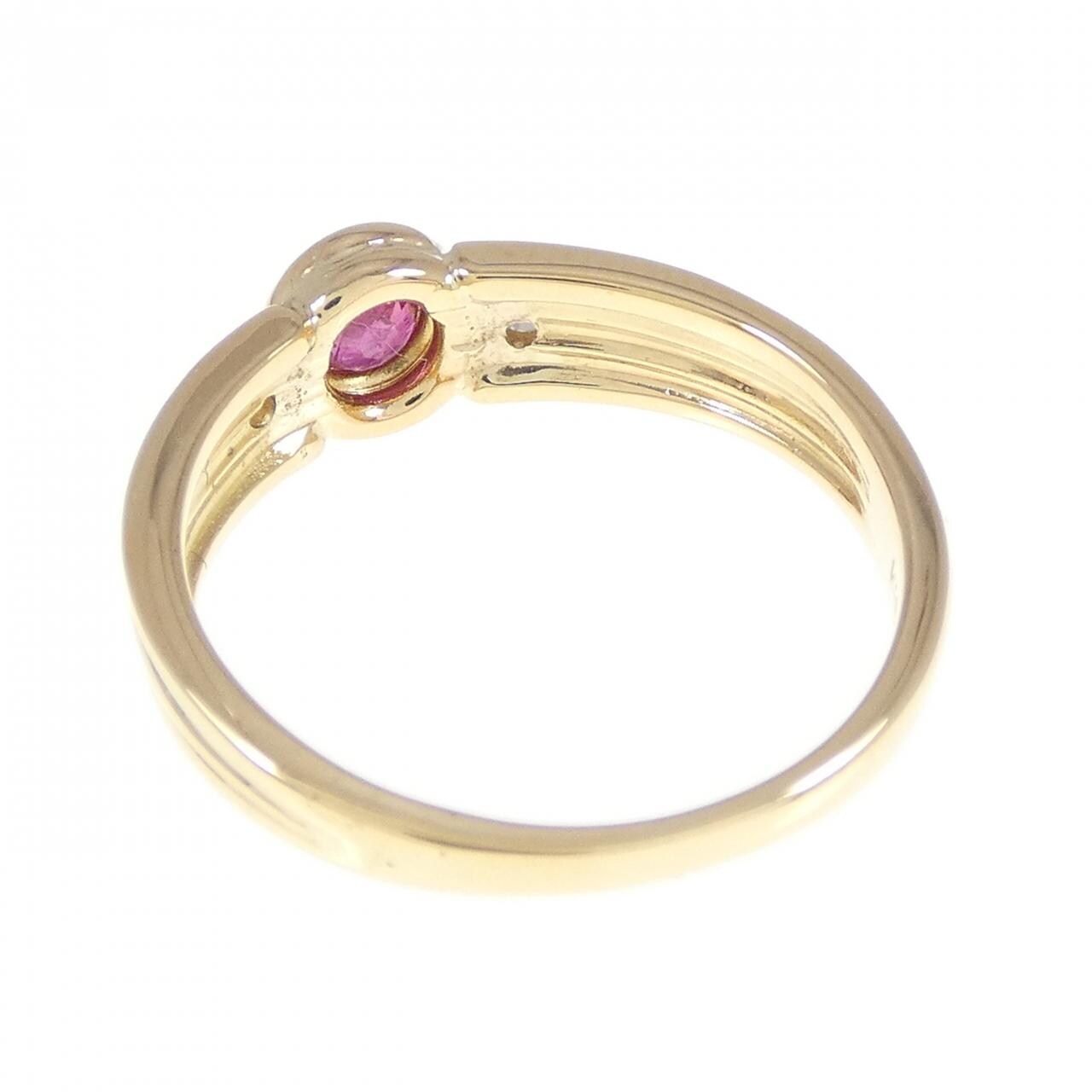 K18YG ルビー リング 0.17CT