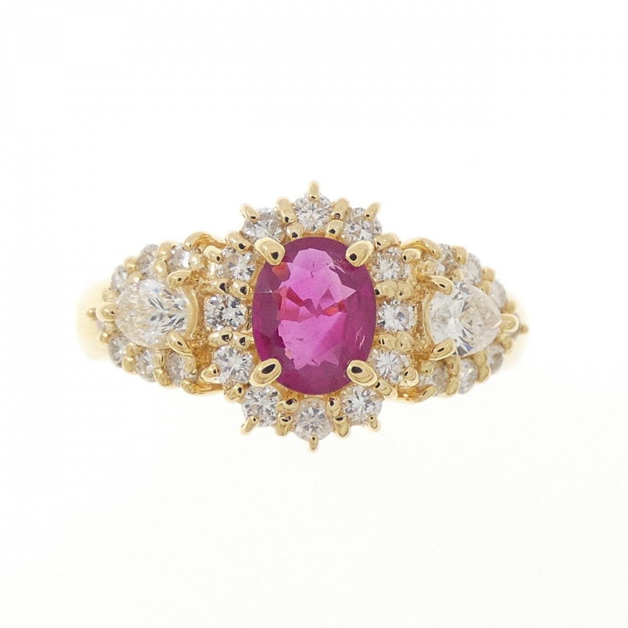 K18YG ルビー リング 0.47CT