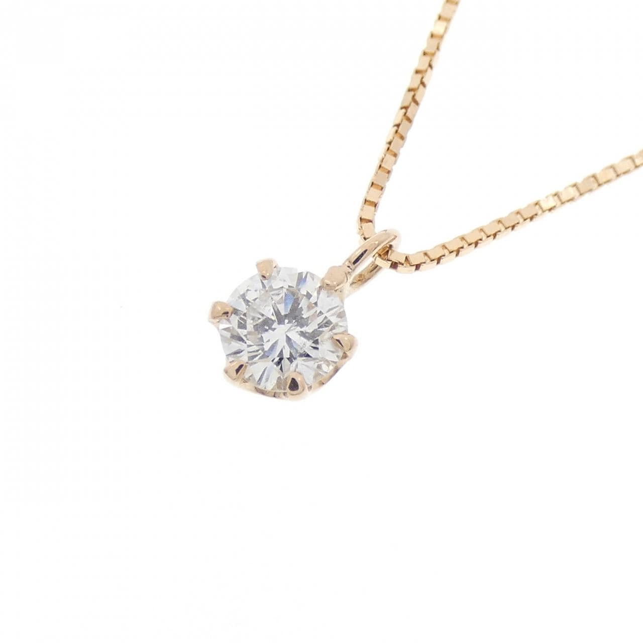 K18YG ソリティア ダイヤモンド ネックレス 0.229CT