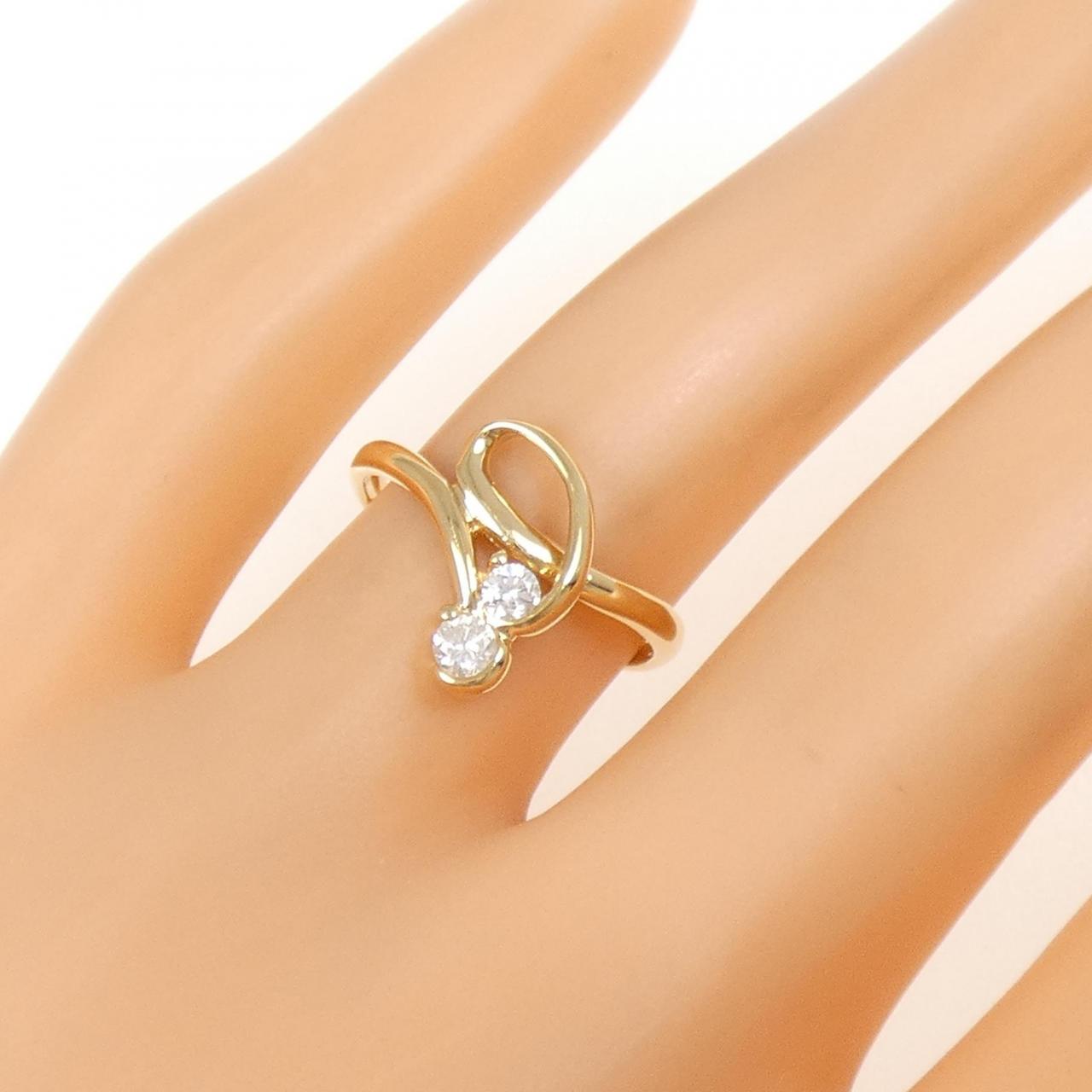 K18YG ダイヤモンド リング 0.15CT