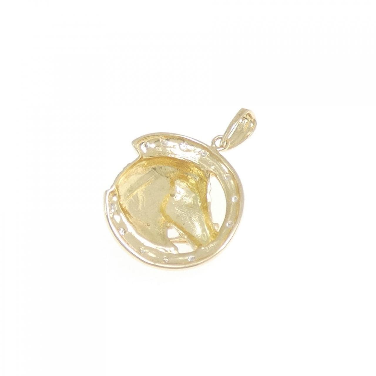 K18YG Horse Diamond Pendant