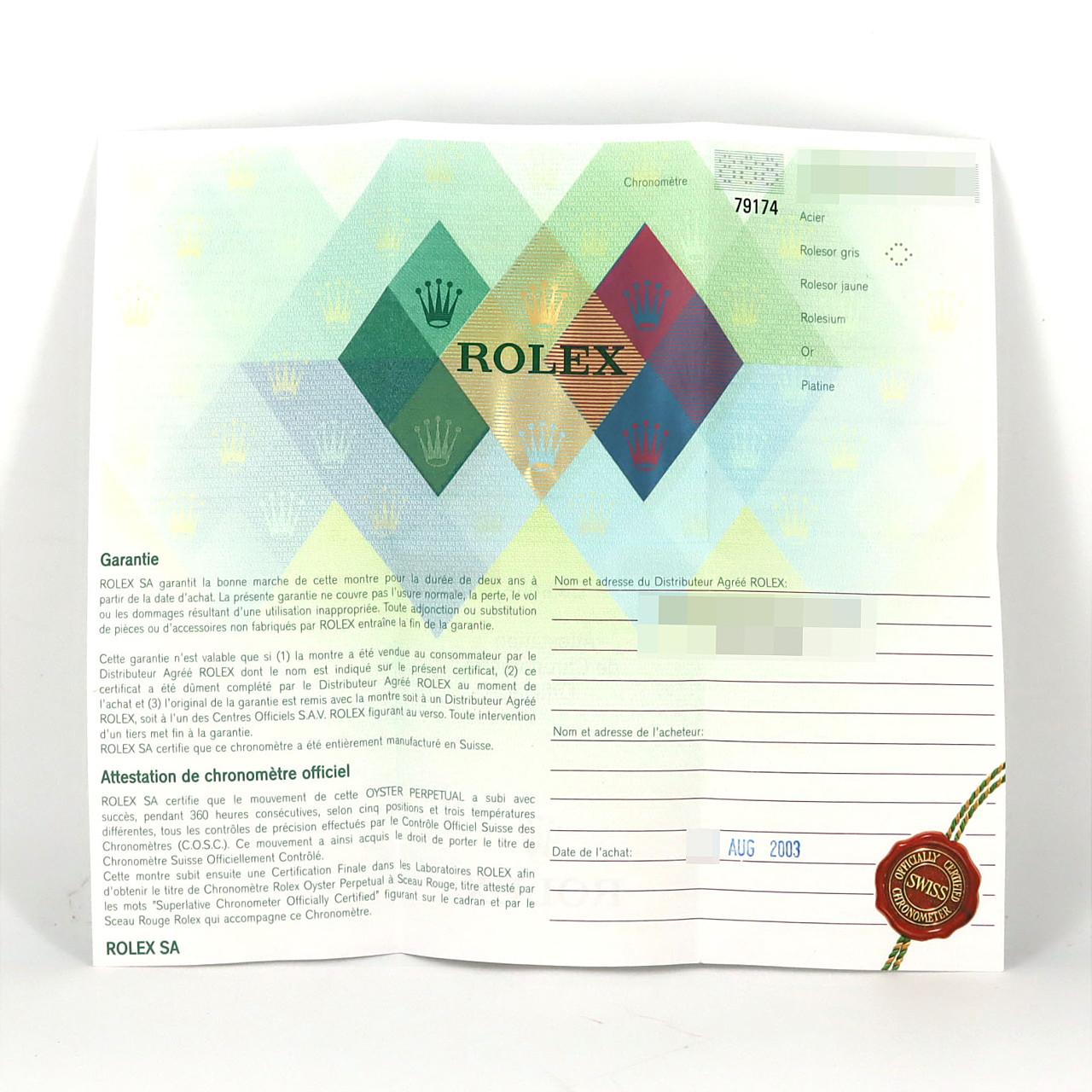 ロレックス デイトジャスト 79174 SSxWG 自動巻 Y番