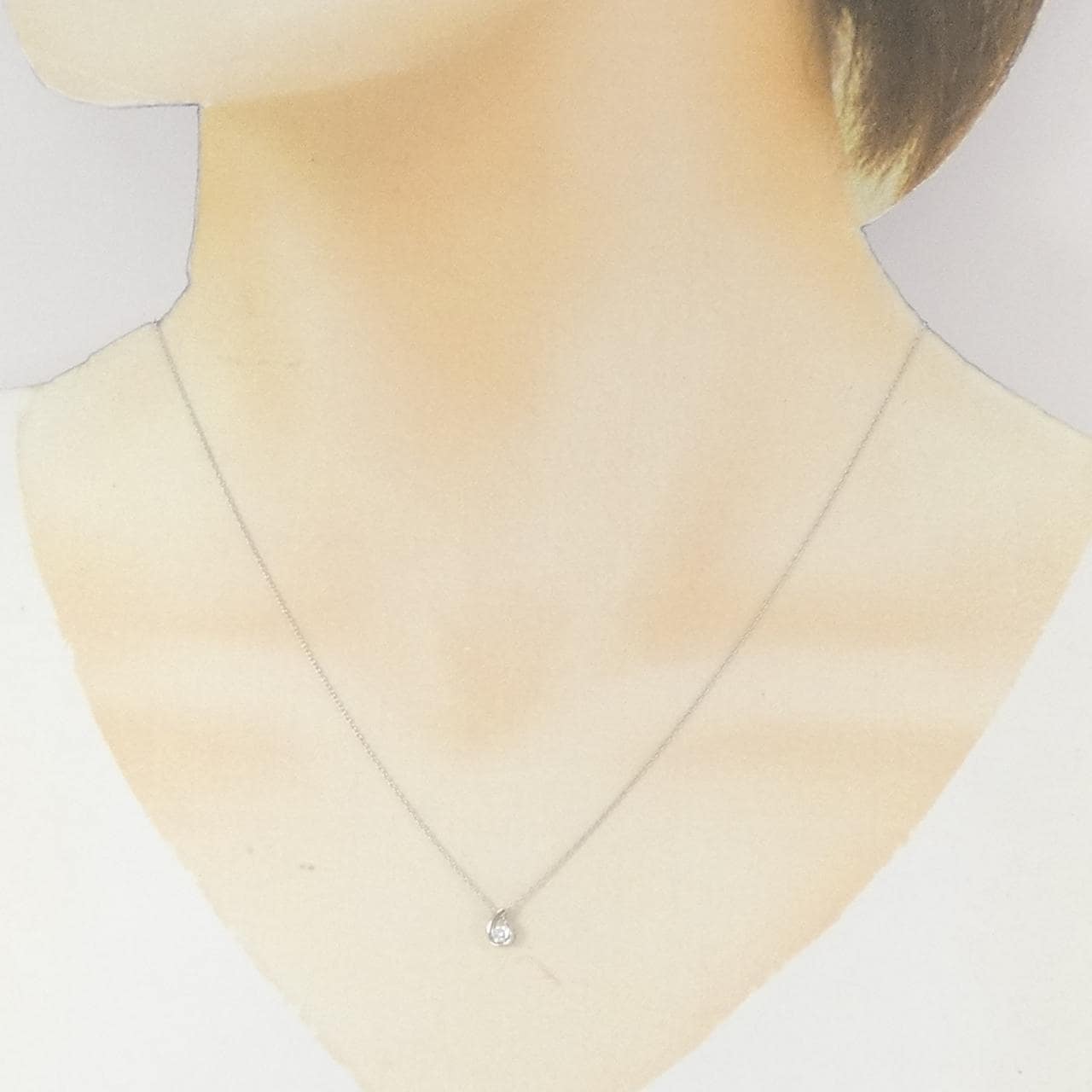 K10WG ダイヤモンド ネックレス 0.05CT