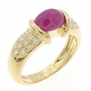 K18YG ルビー リング 1.20CT