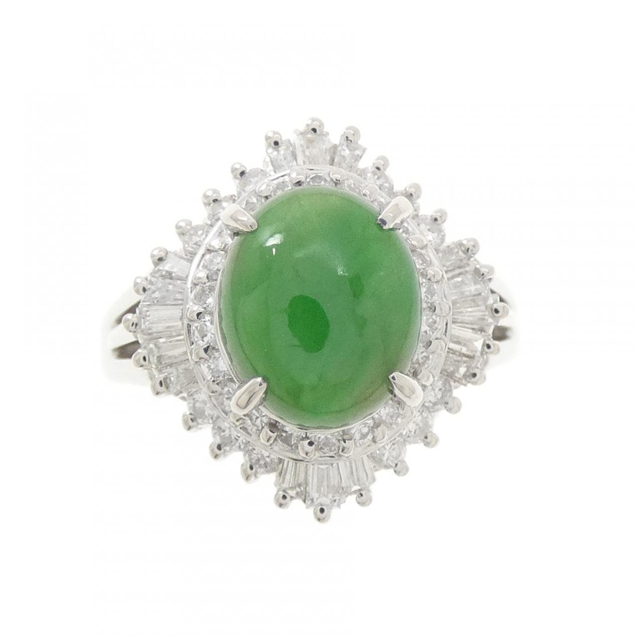 PT900 ヒスイ リング 2.08CT