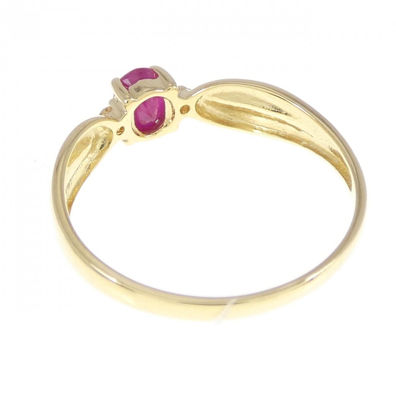 K18YG ruby ring