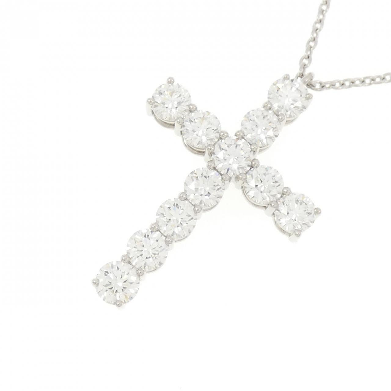 チャー クロス ダイヤモンド ネックレス 3.13CT