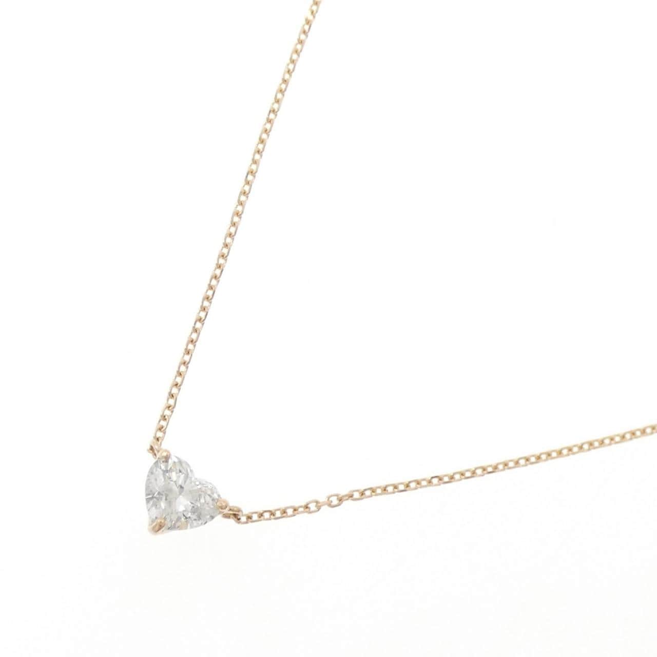 K18PG ハート ダイヤモンド ネックレス 0.360CT