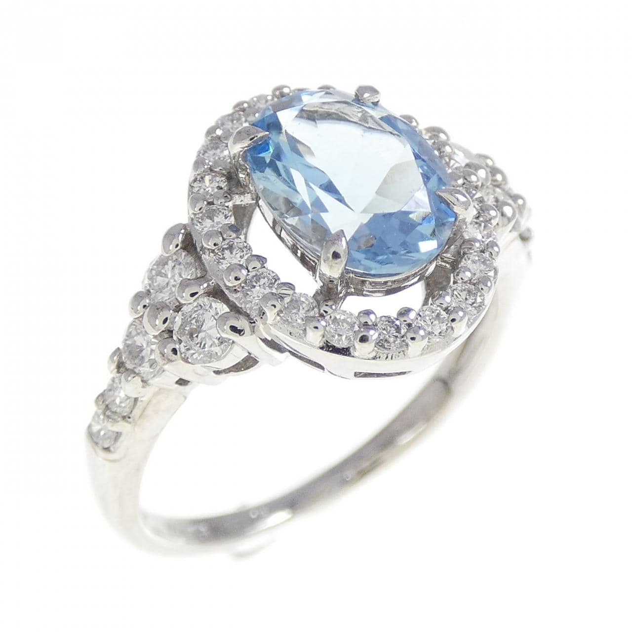 K14WG アクアマリン リング 1.05CT