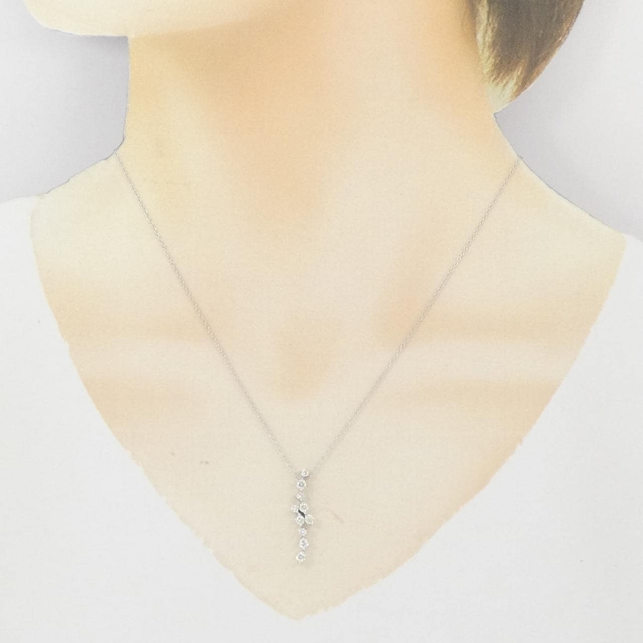 K18WG ダイヤモンド ネックレス 0.50CT