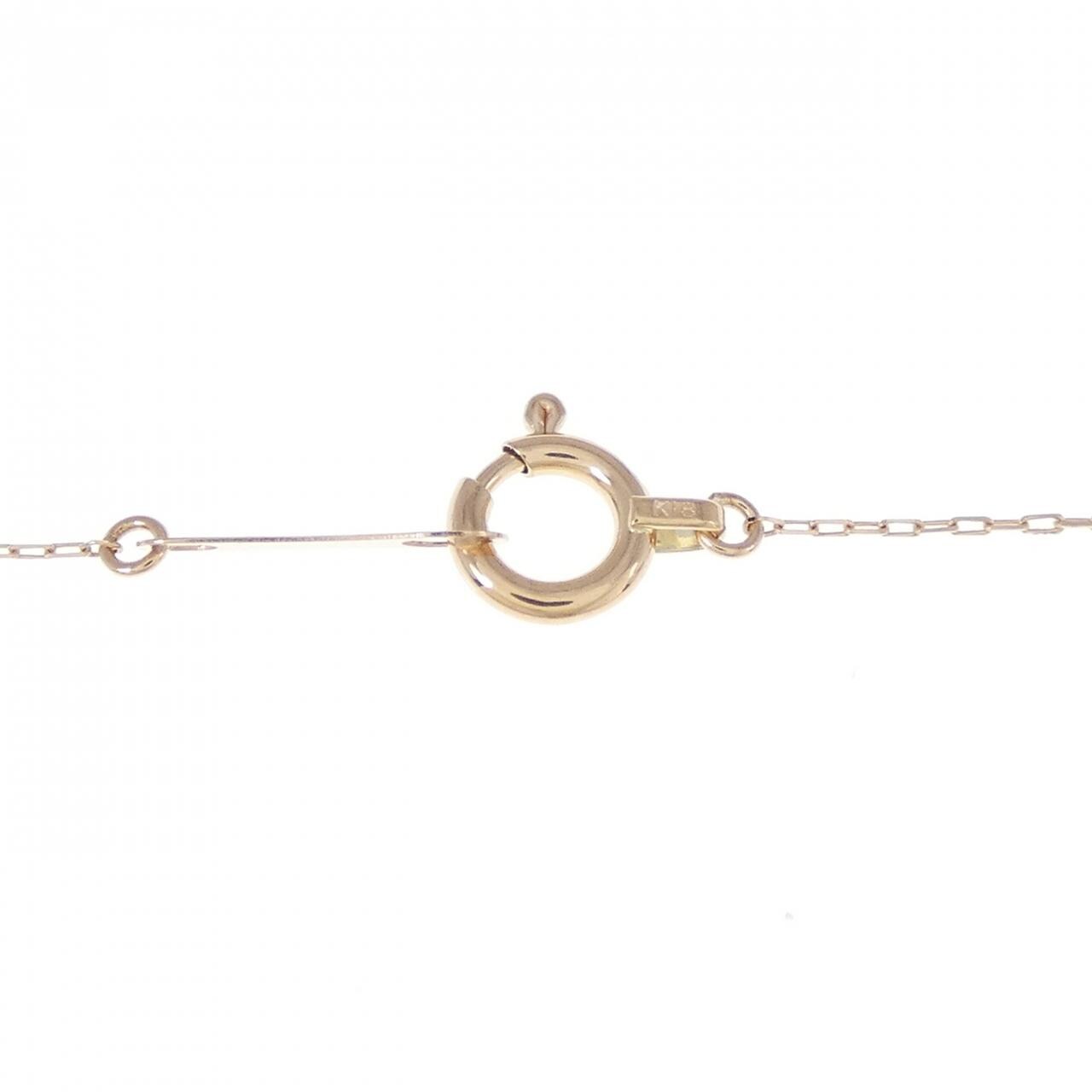 [BRAND NEW] K18PG Diamond necklace 0.10CT