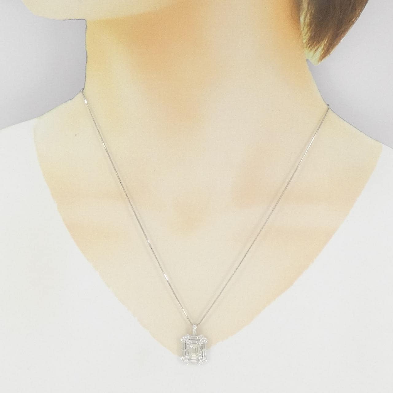 【新品】PT900/PT850 ダイヤモンド ネックレス 1.011CT