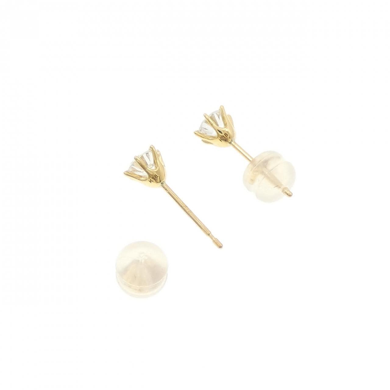 【新品】K18YG ダイヤモンド ピアス 0.262CT 0.260CT G SI1 Good