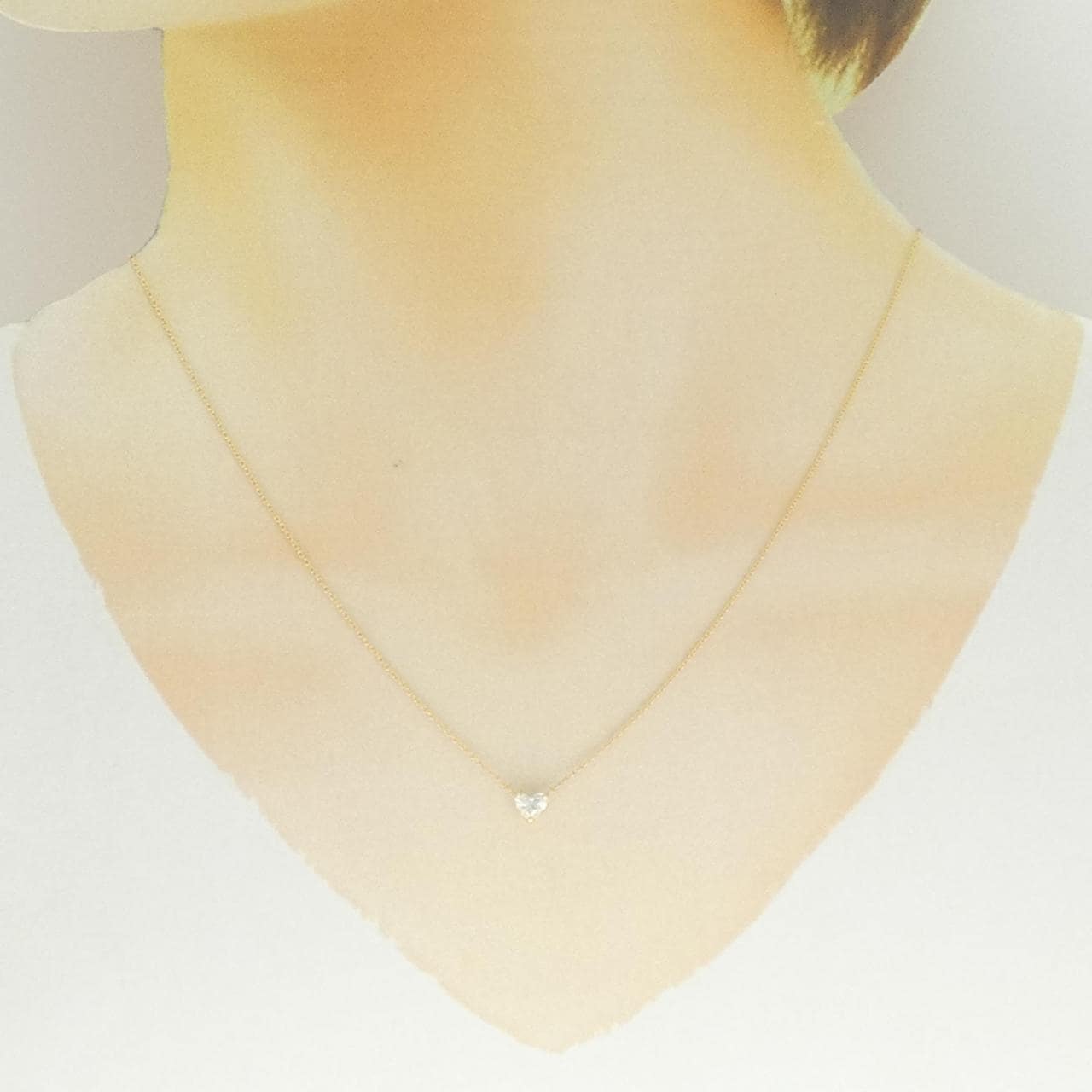 【リメイク】K18YG ダイヤモンド ネックレス 0.323CT H SI1 ハートシェイプ