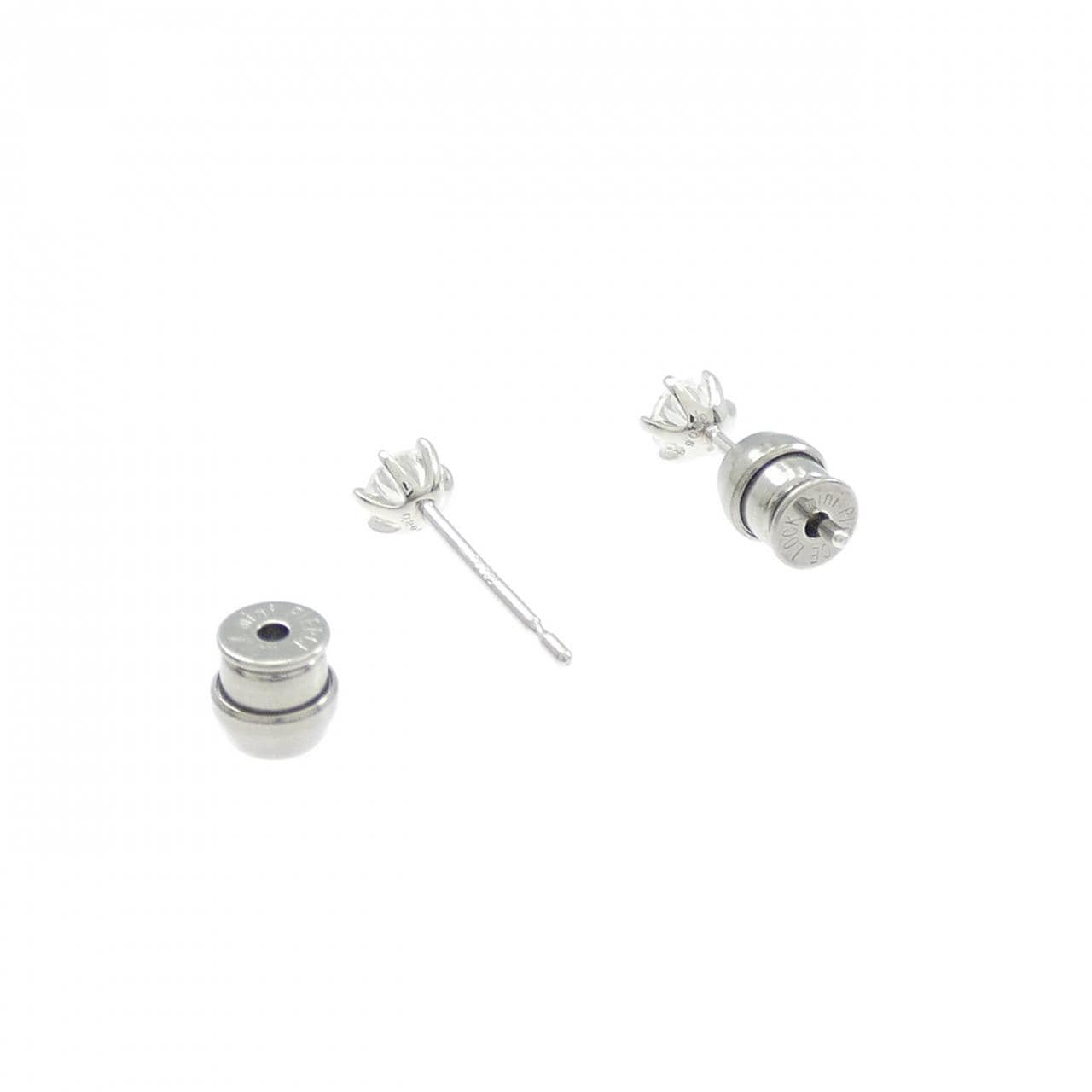 【リメイク】PT900/ST ダイヤモンド ピアス 0.204CT 0.205CT D-E VS1-2 VG-GOOD