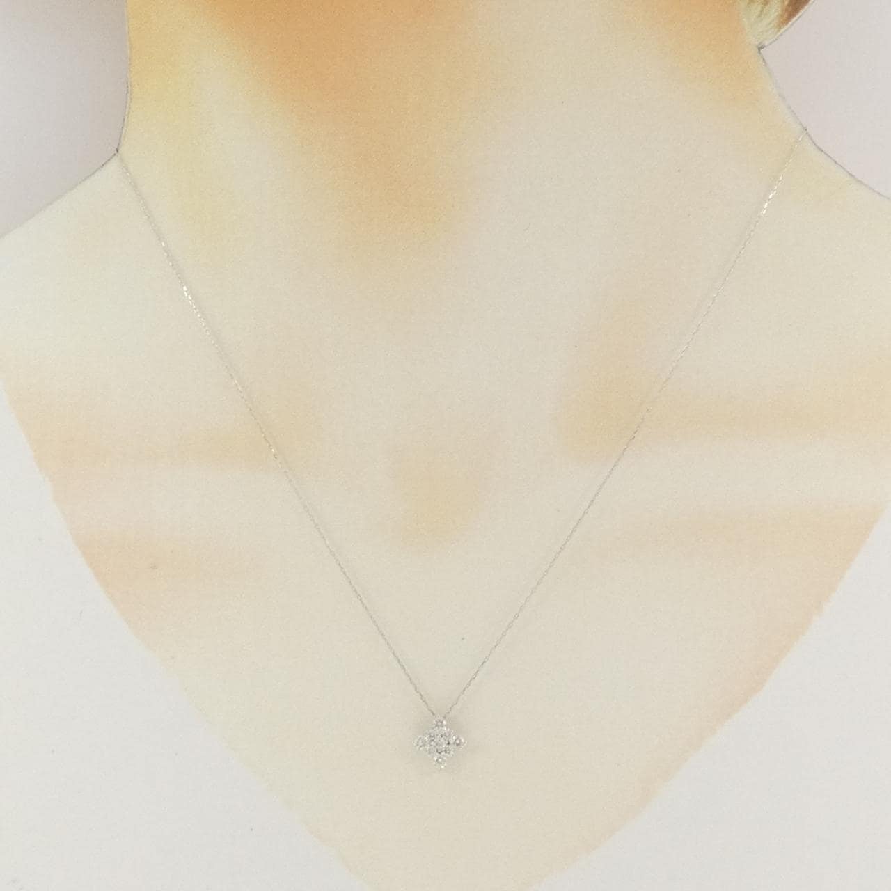 K18WG ダイヤモンド ネックレス 0.30CT